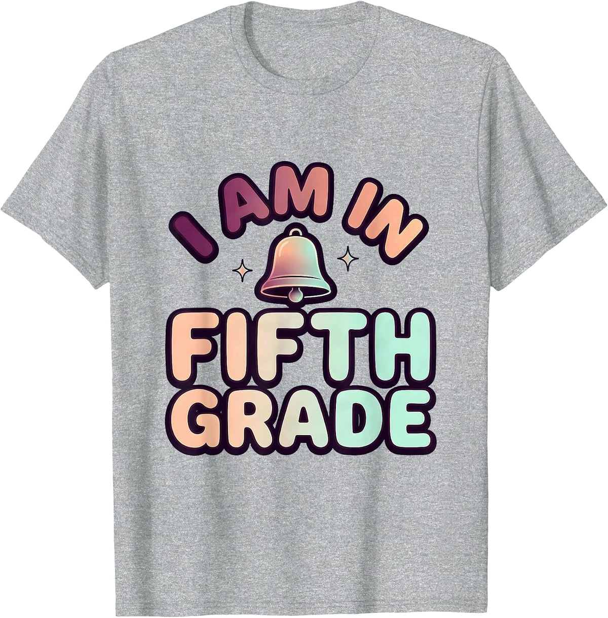 Men's I Am In Fifth Grade Girl Tie Dye Back to School T-Shirt - Heather Grey