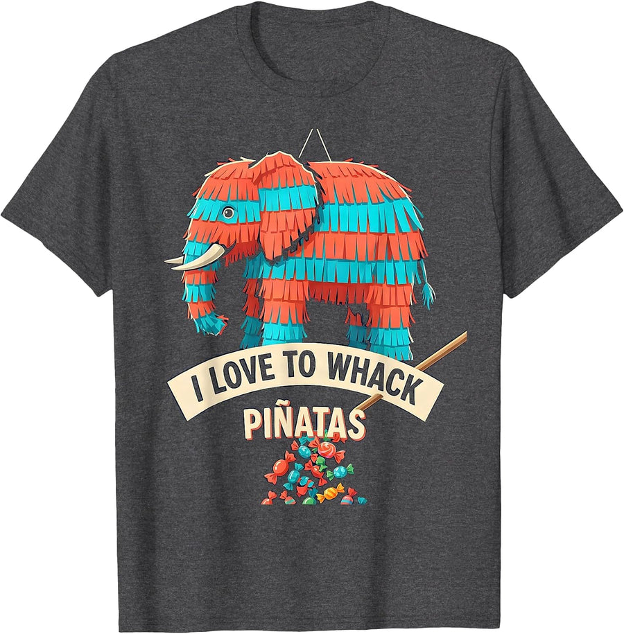 Men's I Love To Whack Piñatas Funny Cinco De Mayo Party Costume T-Shirt - Dark Heather Grey