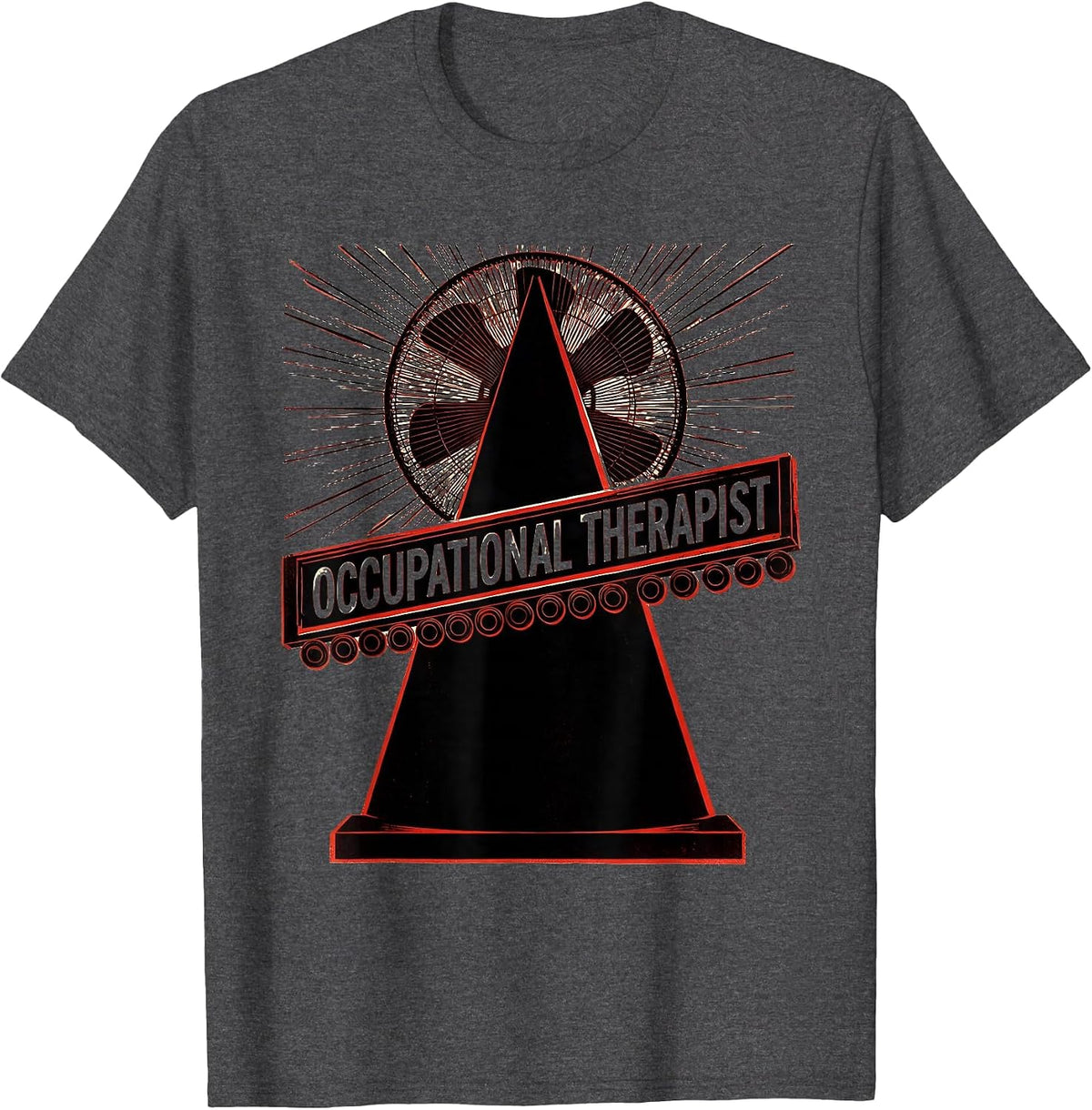 Occupational Therapist Constructivist Poster OT Work Pride T-Shirt - Dark Heather Grey