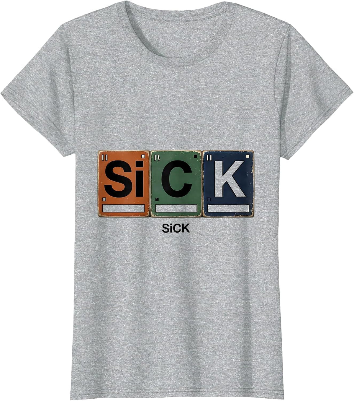 SiCK Vintage Nerdy Chemistry Pun Science Humor T-Shirt - Heather Grey