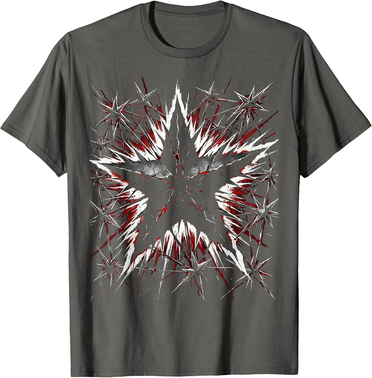 Men's Dark Star Constellation Celestial Night Sky T-Shirt - Asphalt Grey