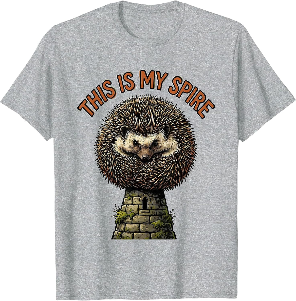 Men's This Is My Spire Quirky Hedgehog Lover Humor Kids Women T-Shirt - Heather Grey