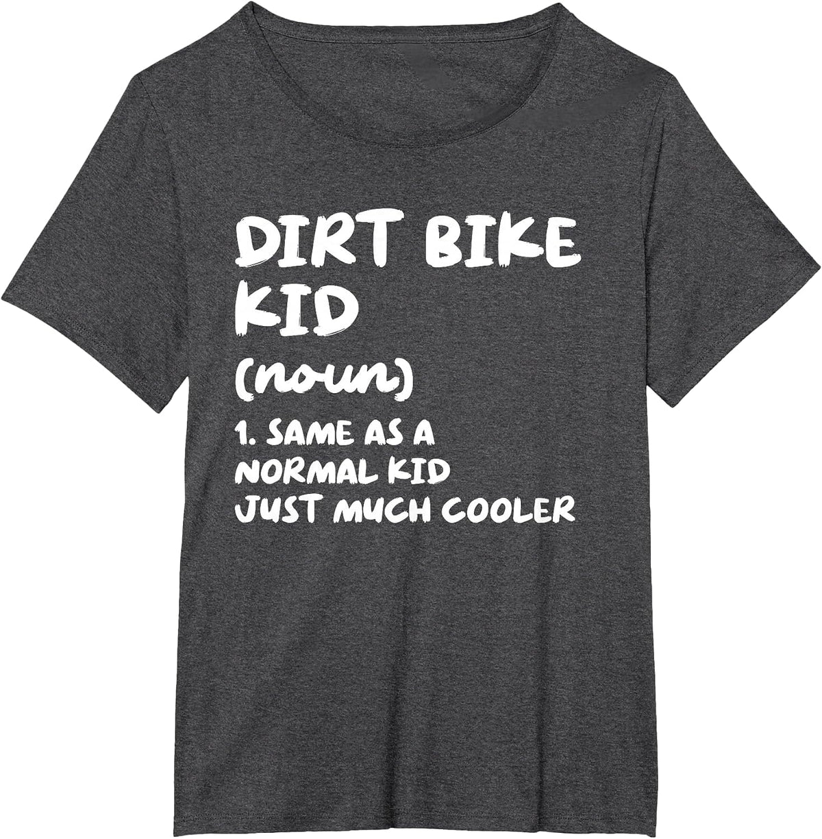 Dirt Bike Kid Definition Funny T-Shirt - Dark Heather Grey
