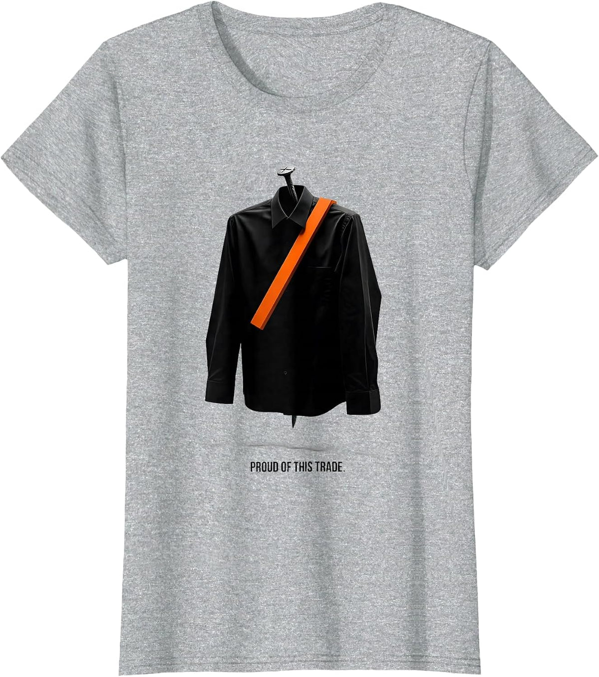 Women's Proud Of This Trade Brutalist Graphic Labor Day Patriotic T-Shirt - Heather Grey