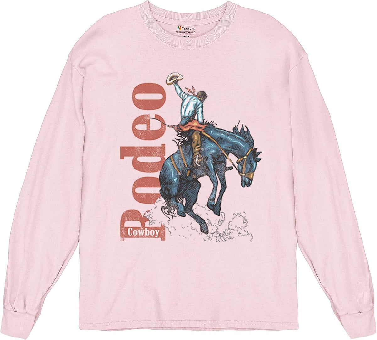 Cowboy Rodeo Men's Graphic T-Shirts and Tank Tops - 2 Men's Long Sleeve Hot Pink