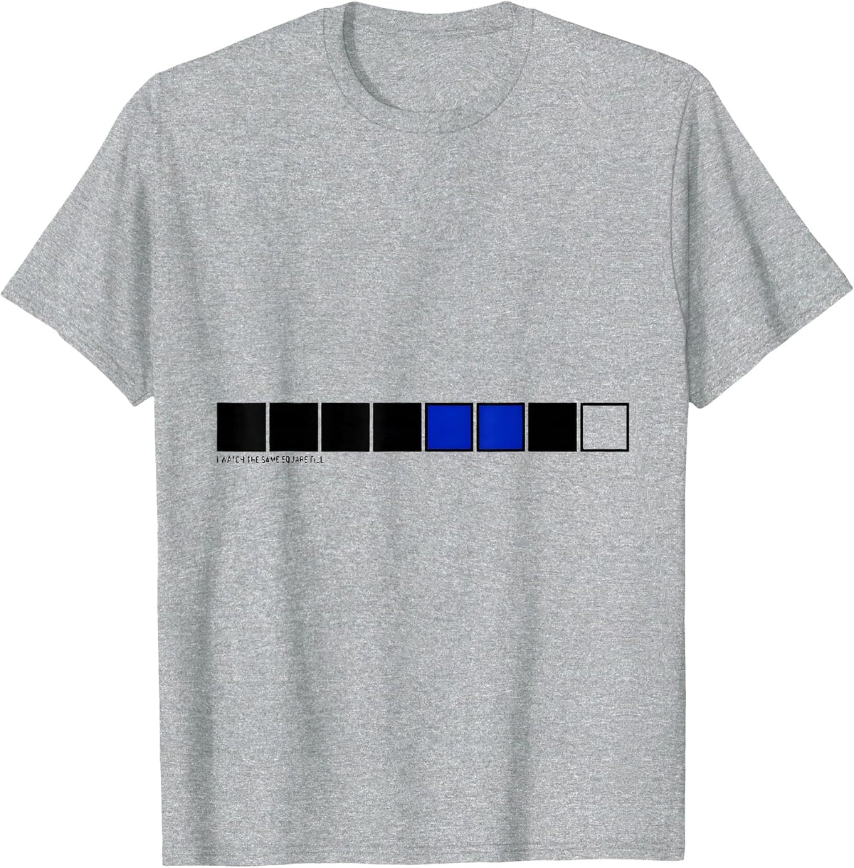 Men's I Watch The Same Square Fill Astronomy Lunar Cycle Science T-Shirt - Heather Grey