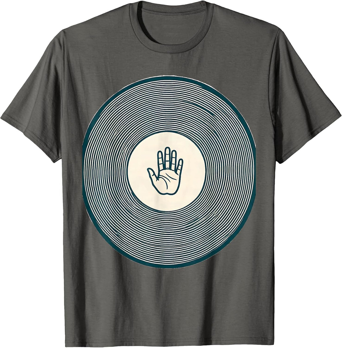 Men's Nested Contour Ring School Counselor Humor T-Shirt - Asphalt Grey