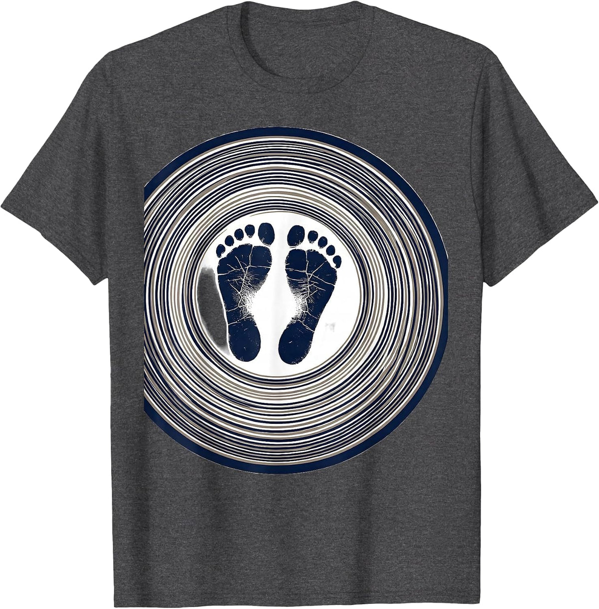Still Footprints Flat Graphic School Counselor Appreciation T-Shirt - Dark Heather Grey