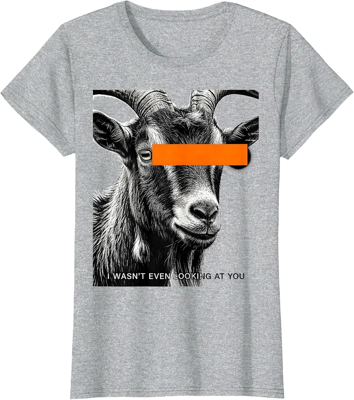 I Wasn't Even Looking At You Funny Goat Humor Animal Lover T-Shirt - Heather Grey