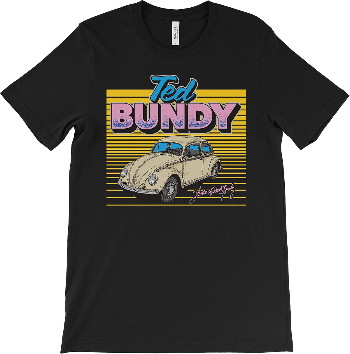 TED Bundy Beetle Retro Racing Serial Killer True Crime Fan Bug car T-Shirt - Black