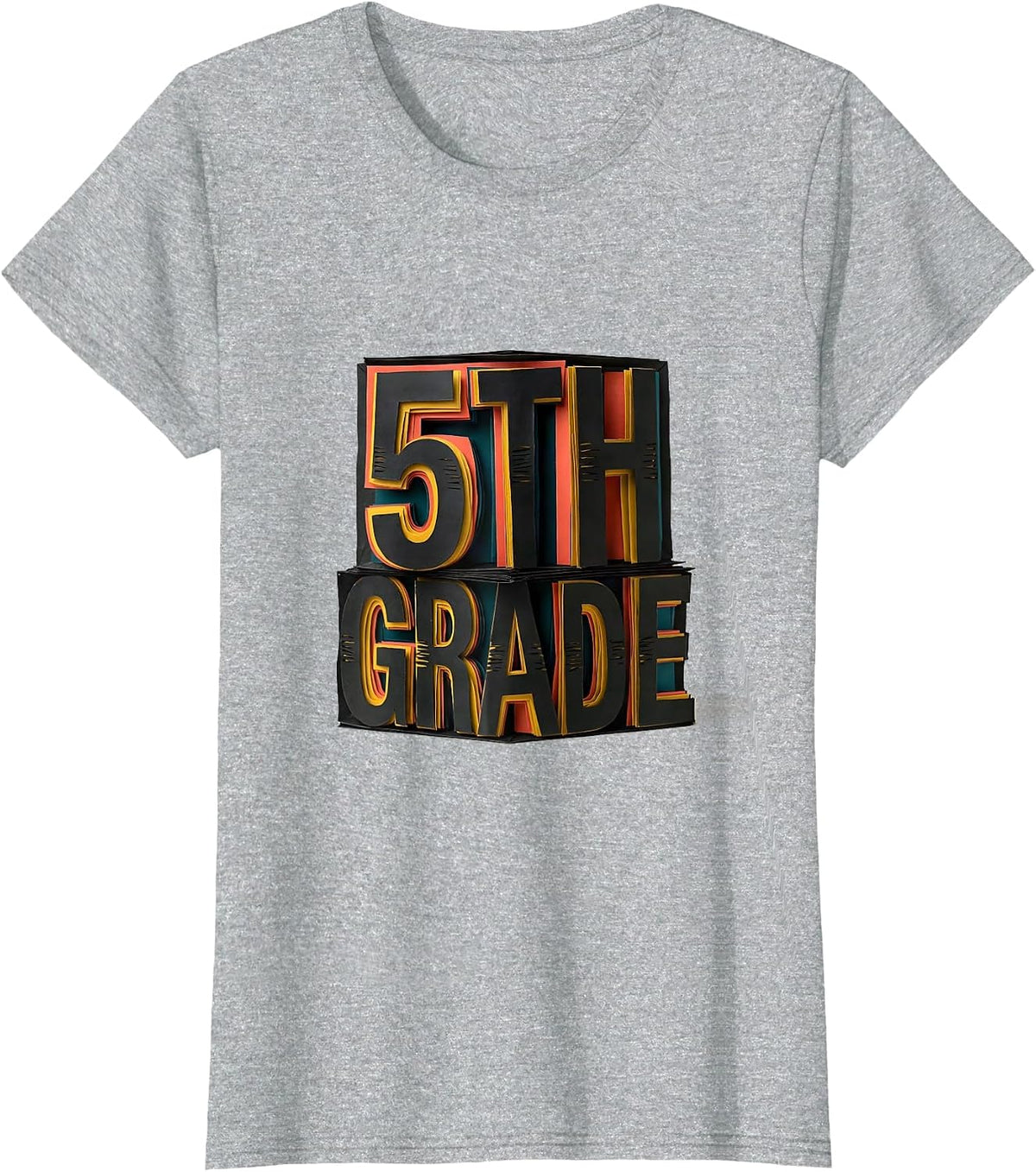 Groovy 5th Grade Back To School First Day of Fifth Grade T-Shirt - Heather Grey