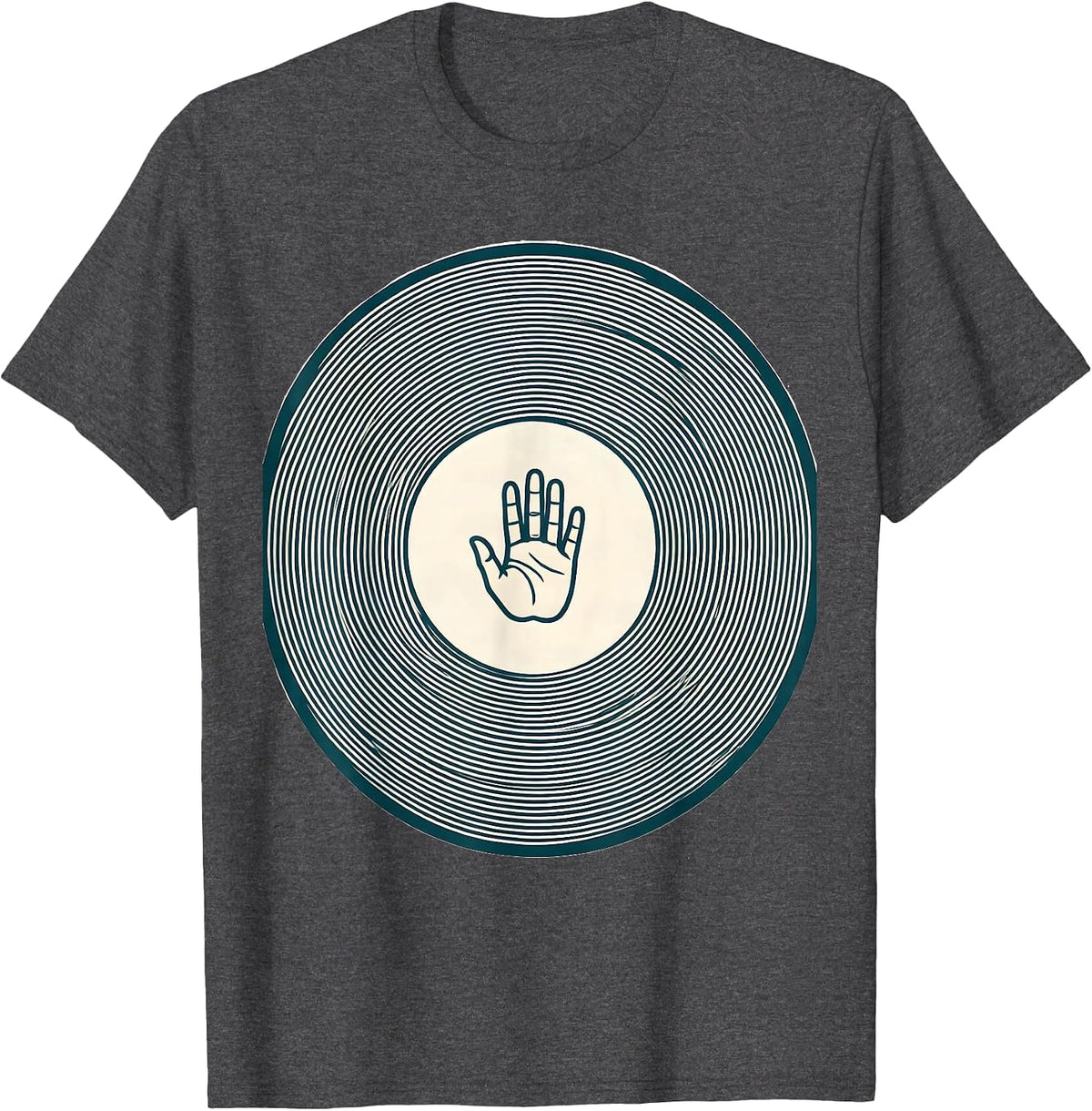 Men's Nested Contour Ring School Counselor Humor T-Shirt - Dark Heather Grey