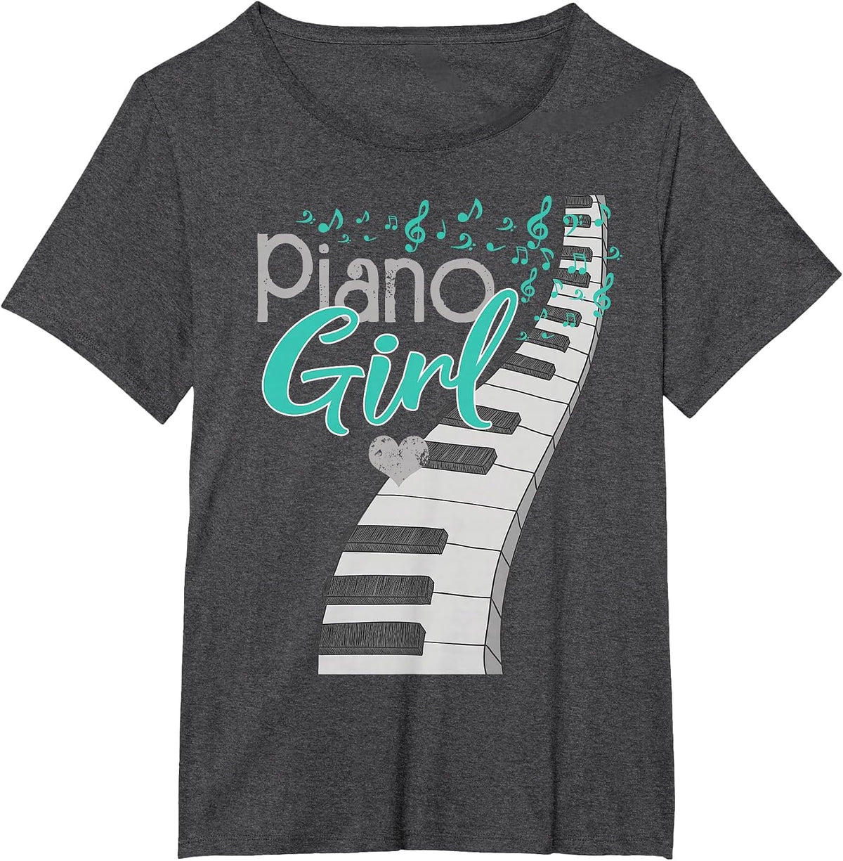 Music Lovers Children Pianist Pianist Musician Piano T-Shirt - Dark Heather Grey
