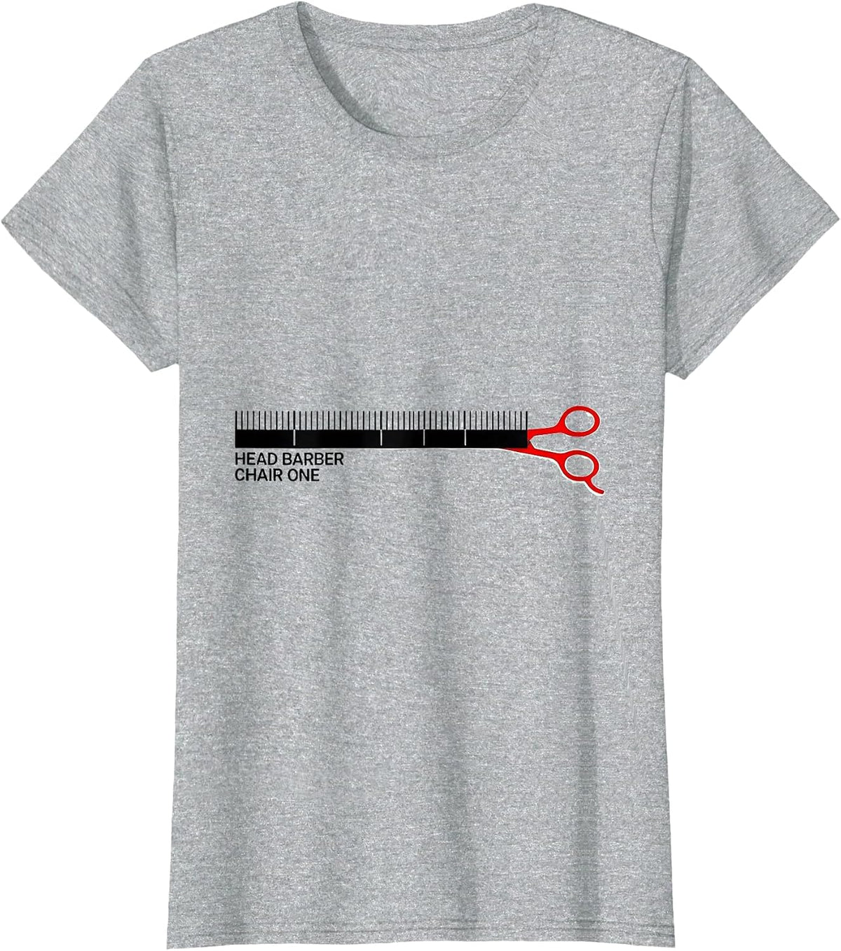 Women's Head Barber Chair One Funny Hairdresser Barber Gift T-Shirt - Heather Grey