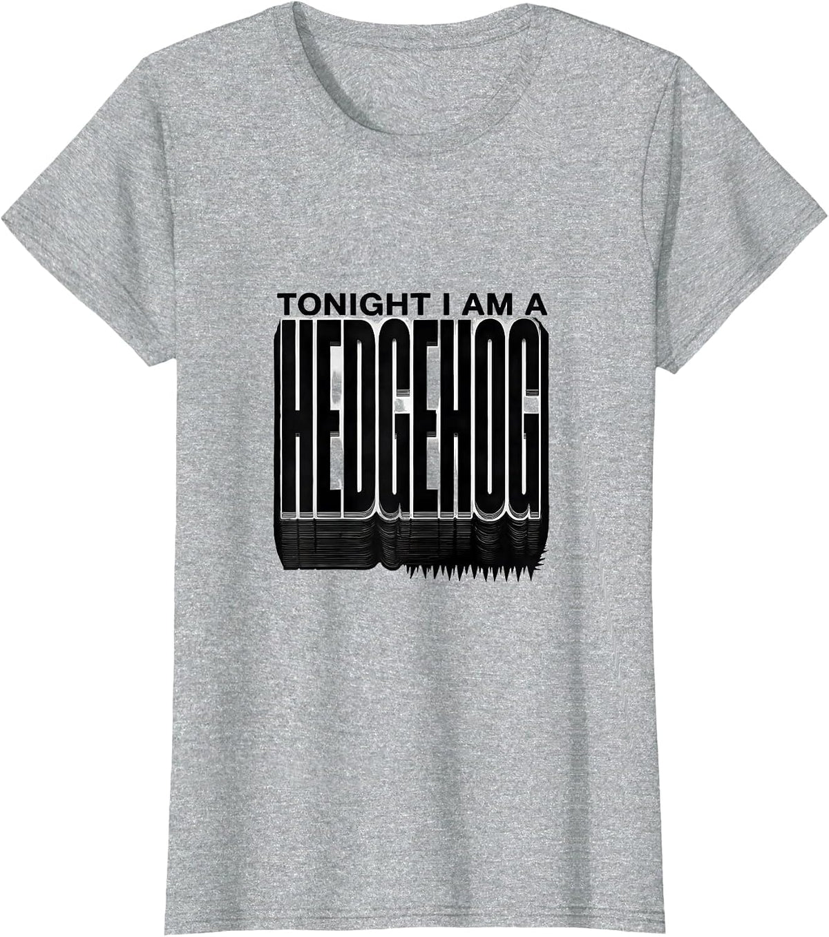 Women's Tonight I Am A Hedgehog Funny Halloween Animal Costume T-Shirt - Heather Grey