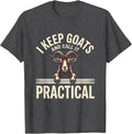 Men's I Keep Goats And Call It Practical Funny Goat Lover Farmer T-Shirt - Dark Heather Grey