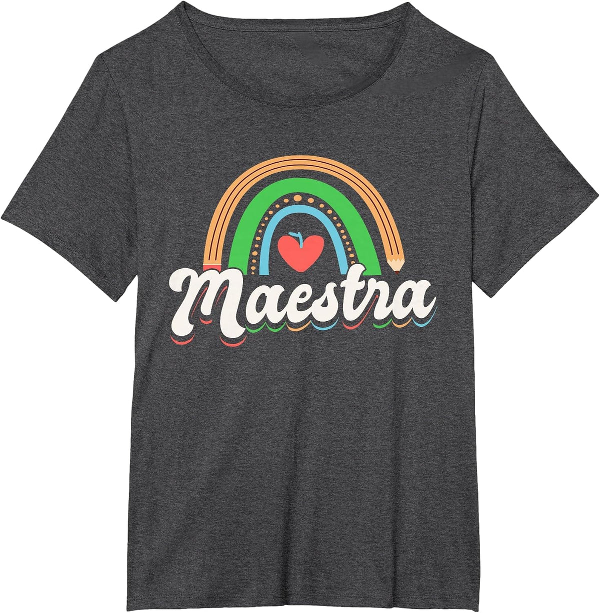 Maestra Spanish Teacher Bilingual T-Shirt - Dark Heather Grey