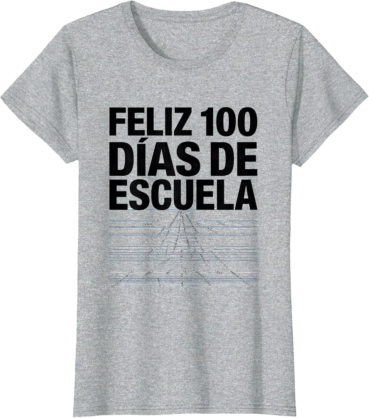 Feliz 100 días de escuela Spanish Teacher 100th Day School T-Shirt - Heather Grey
