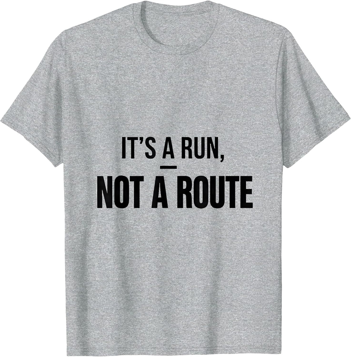 Men's It's A Run, Not A Route Funny School Bus Driver Gift T-Shirt - Heather Grey