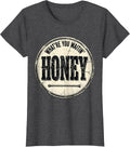 Women's What're You Waitin', Honey Distressed Country Western Bar T-Shirt - Dark Heather Grey