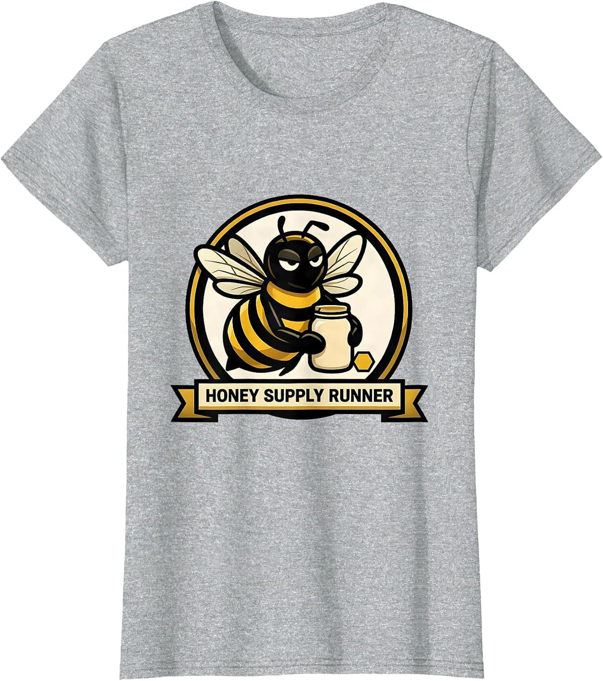 Honey Supply Runner Beekeeper Bee Mascot Costume Halloween T-Shirt - Heather Grey