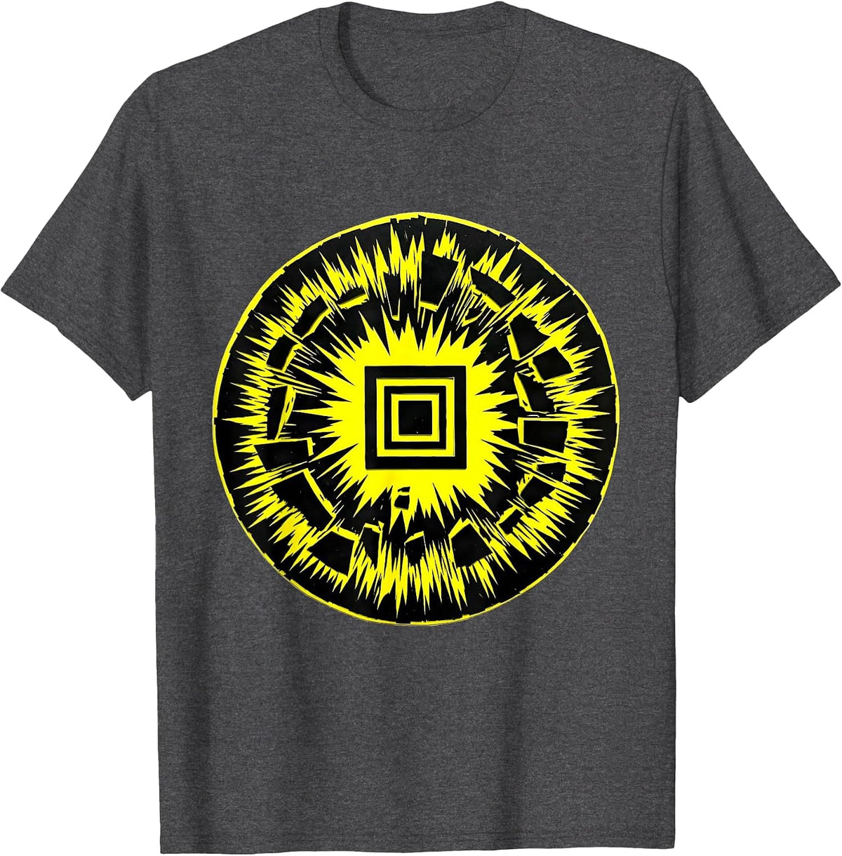 Stencil Badge Support School Counselor Work Humor T-Shirt - Dark Heather Grey