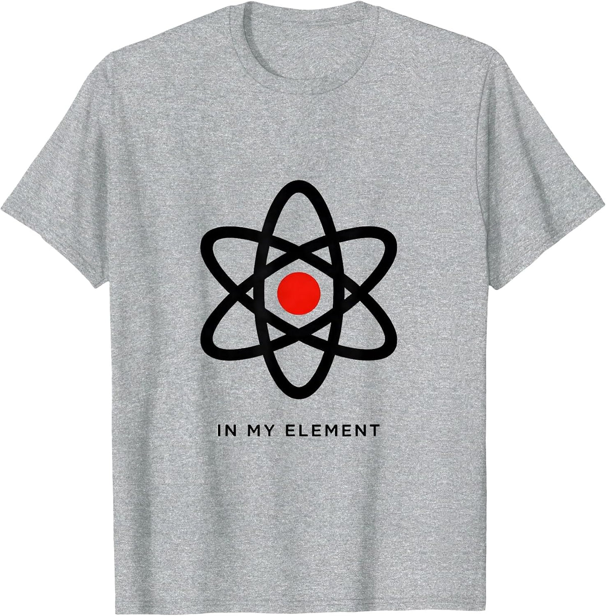 Men's In My Element Minimalist Atom Chemistry Nerd Humor Science T-Shirt - Heather Grey