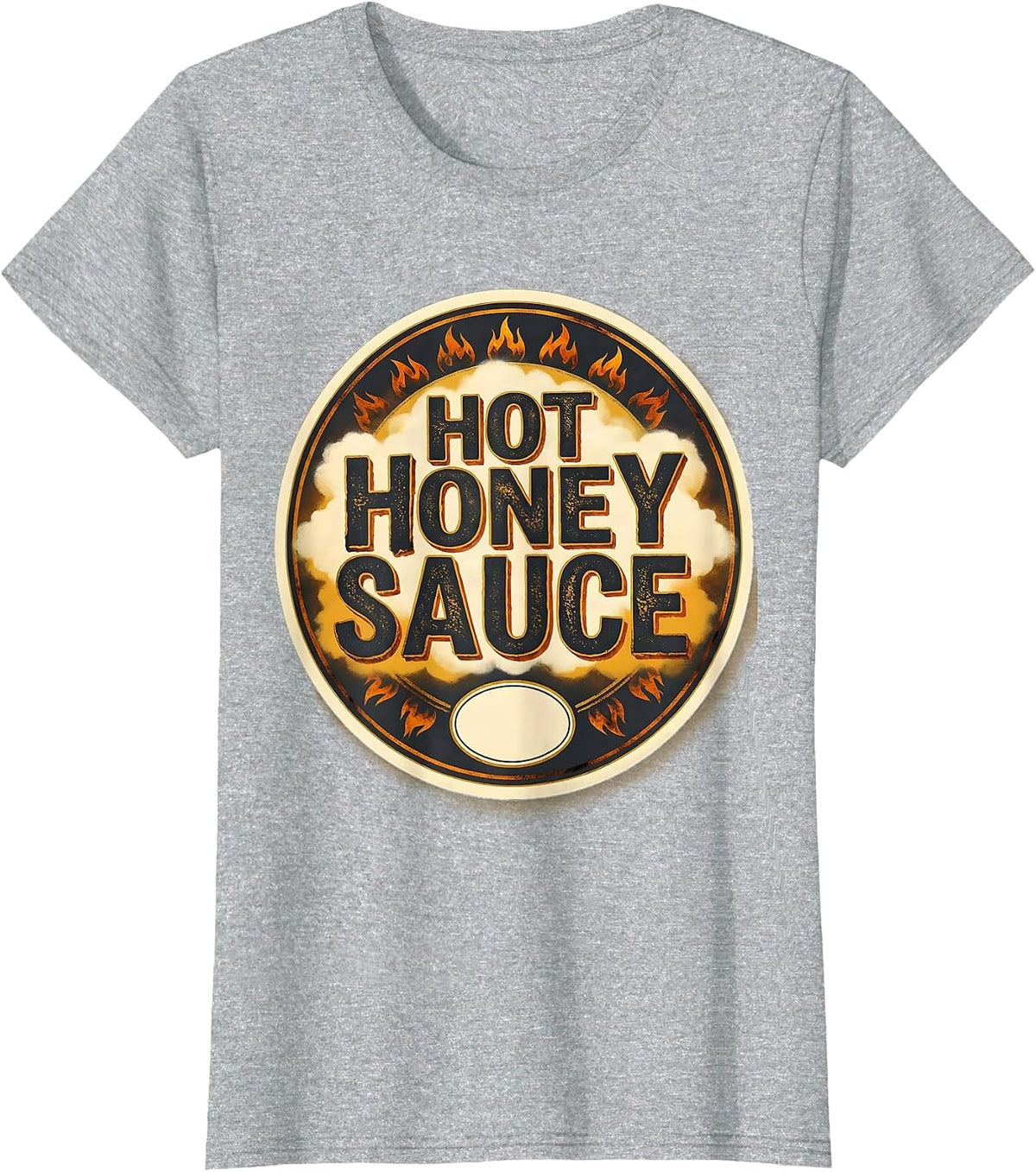 Women's Hot Honey Sauce Halloween Condiment Group Costume Humor T-Shirt - Heather Grey