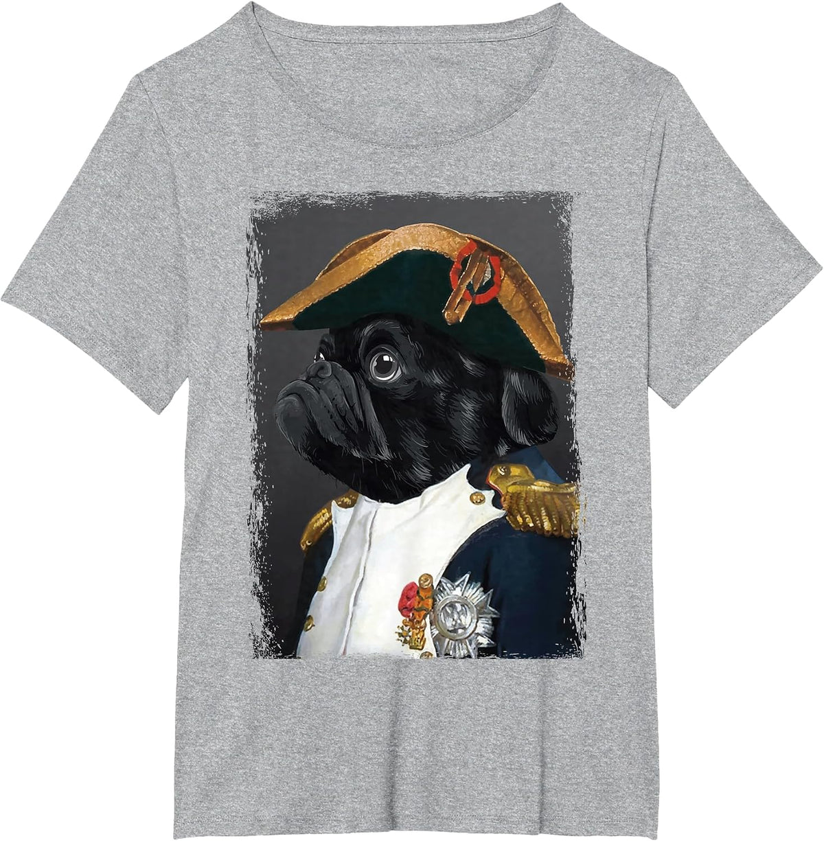 Dog Dad Mom Pug Shirt Men Women Funny Cute Black Pug T-Shirt - Heather Grey