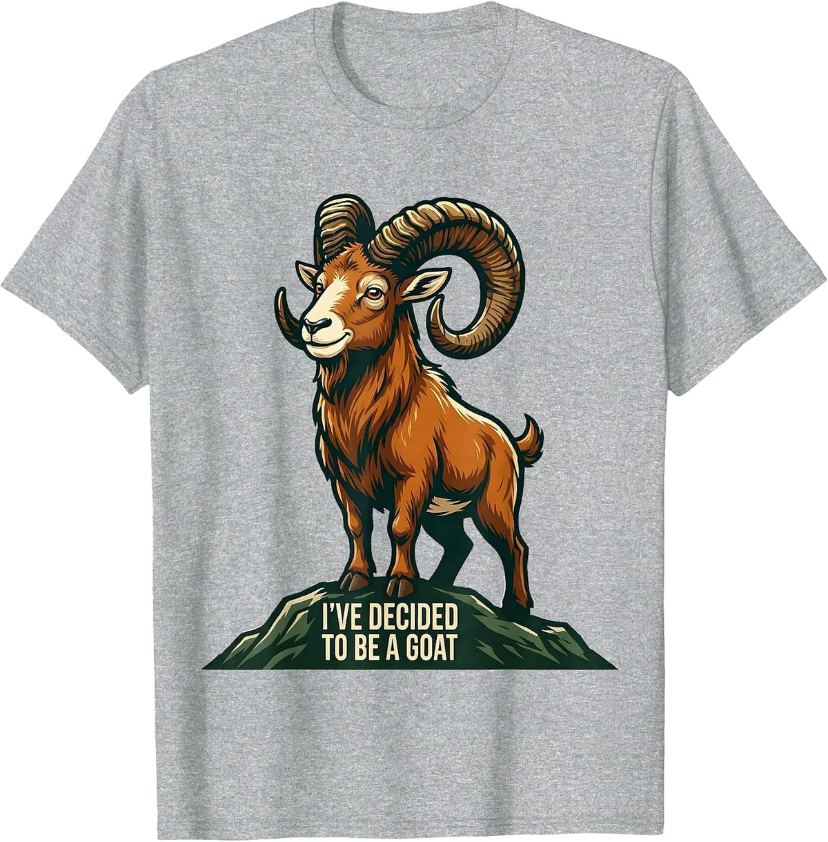 Men's I've Decided To Be A Goat Funny Animal Lover Humor T-Shirt - Heather Grey