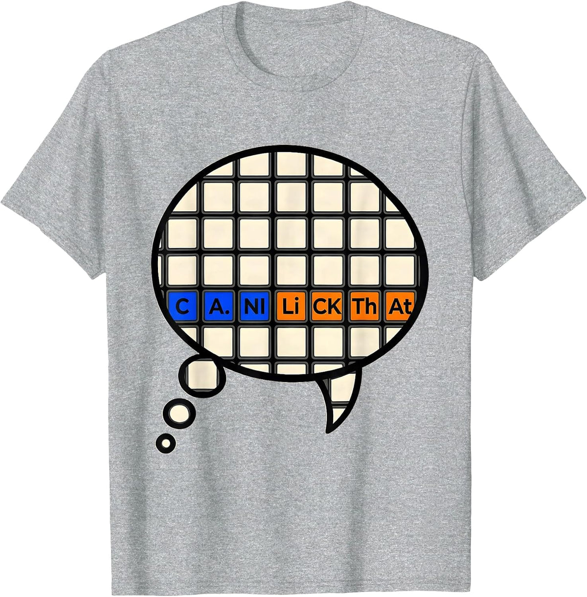 Men's Can I Lick That Funny Periodic Table Science Teacher Gift T-Shirt - Heather Grey