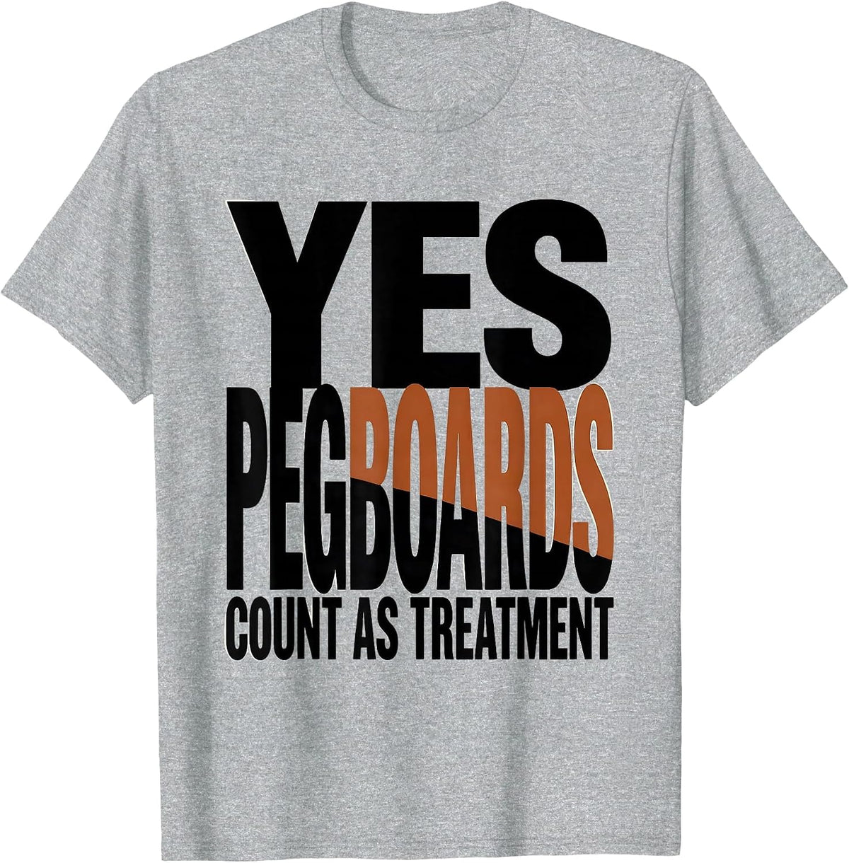 Men's Yes, Pegboards Count As Treatment Retro Occupational Therapy T-Shirt - Heather Grey