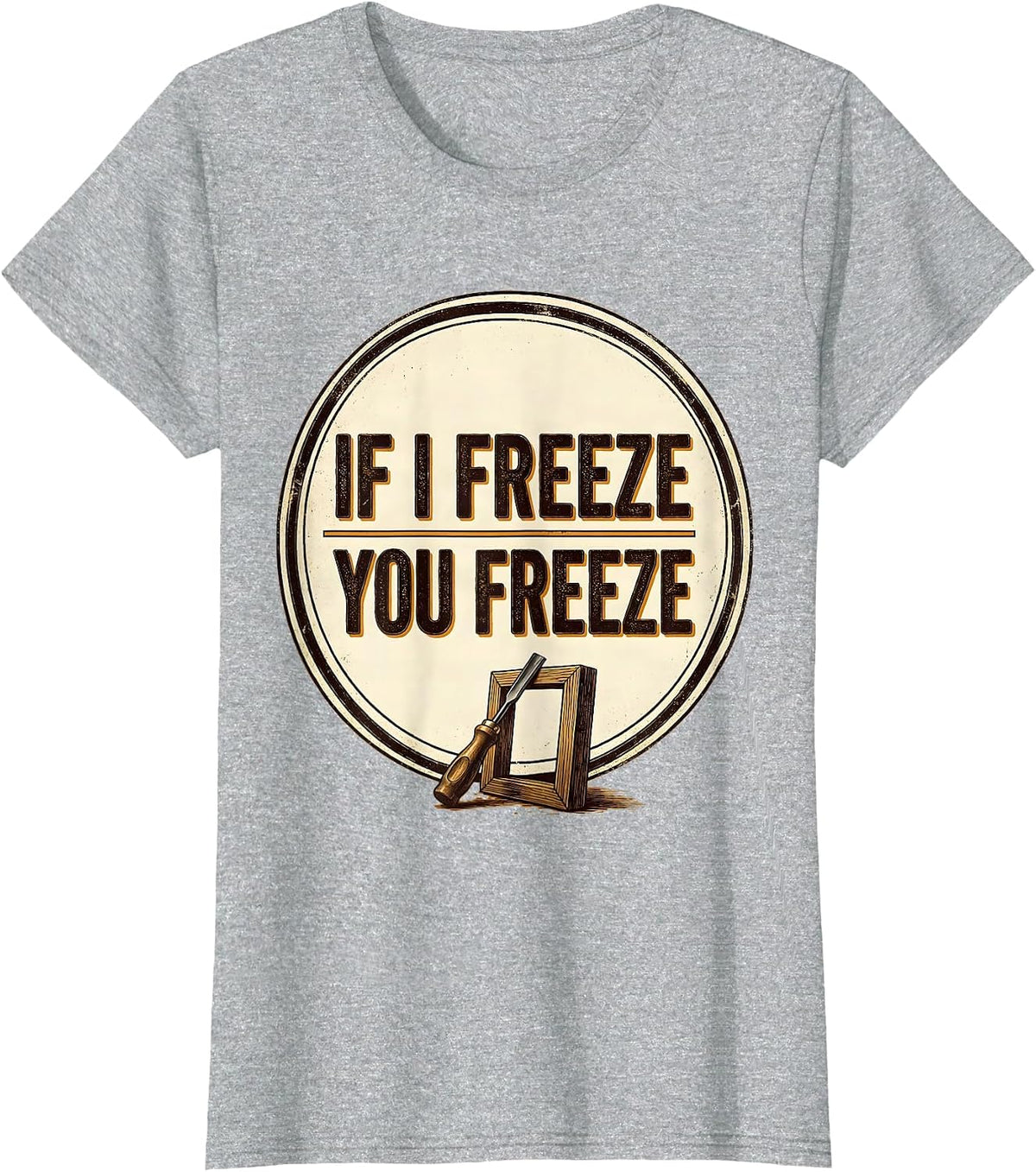 Women's If I Freeze, You Freeze Vintage Beekeeper Humor Beekeeping T-Shirt - Heather Grey