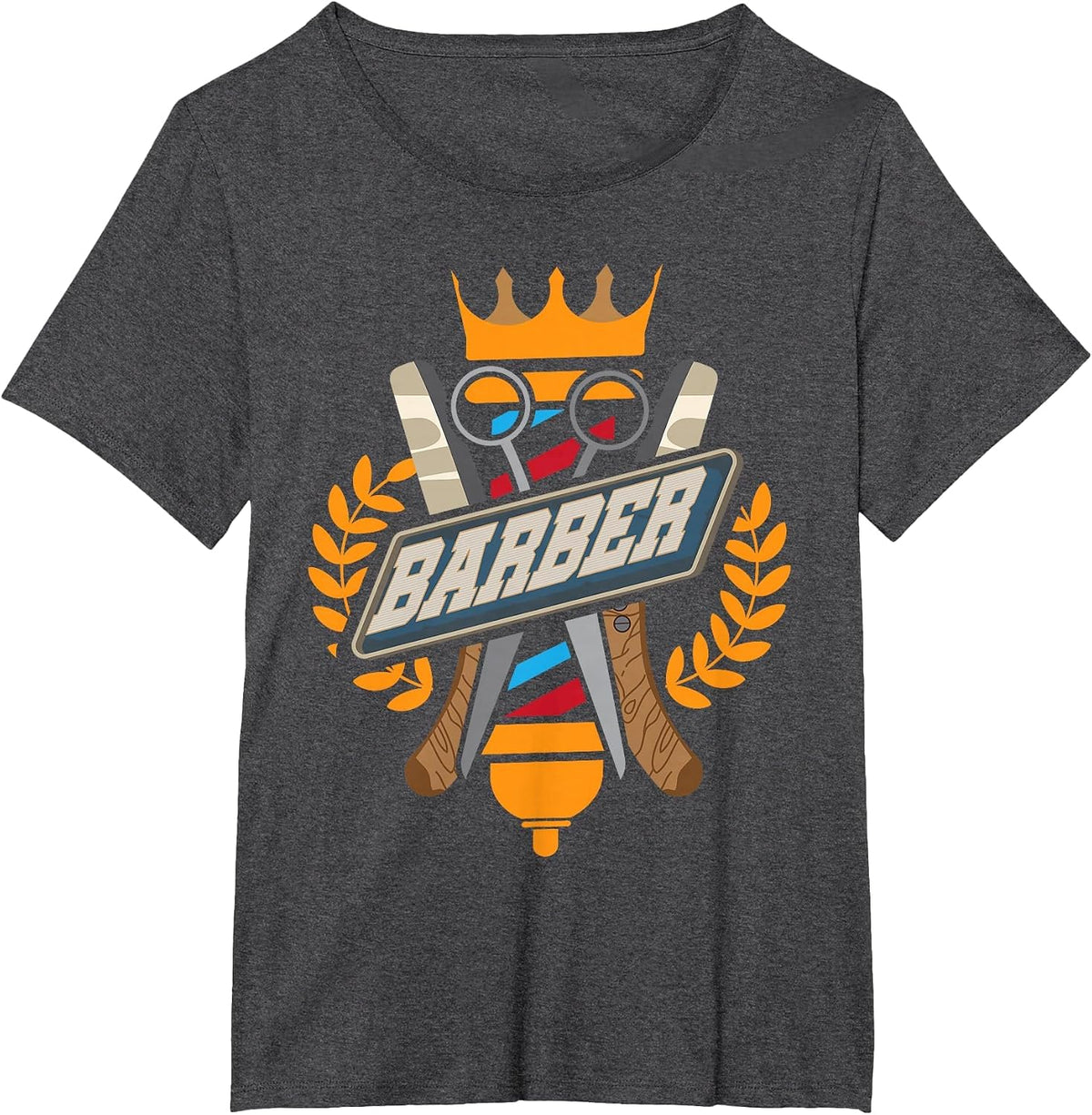 Barber Hairstylist Hairdresser Haircutting T-Shirt - Dark Heather Grey
