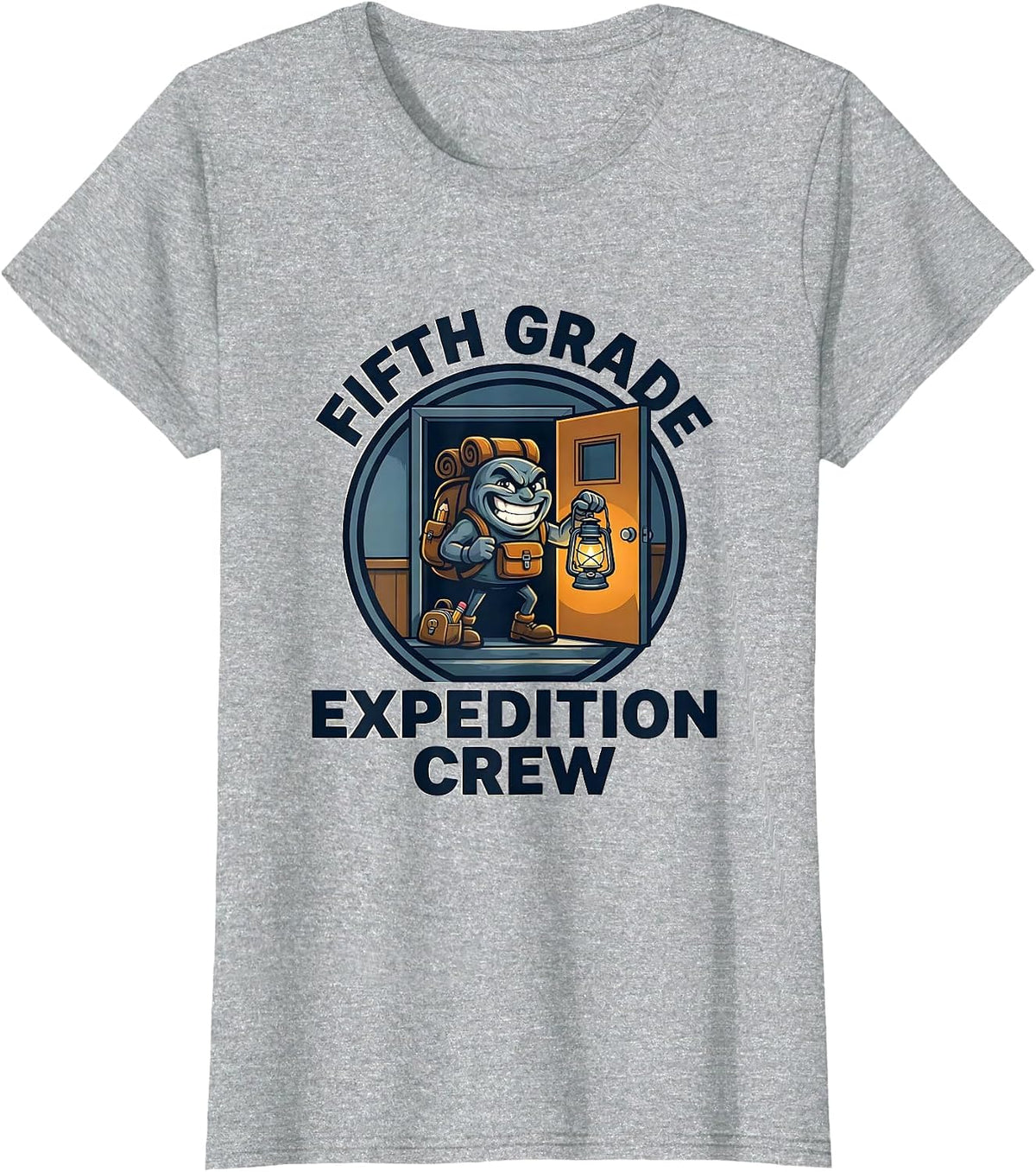 Fifth Grade Expedition Crew Back to School Teacher Student T-Shirt - Heather Grey