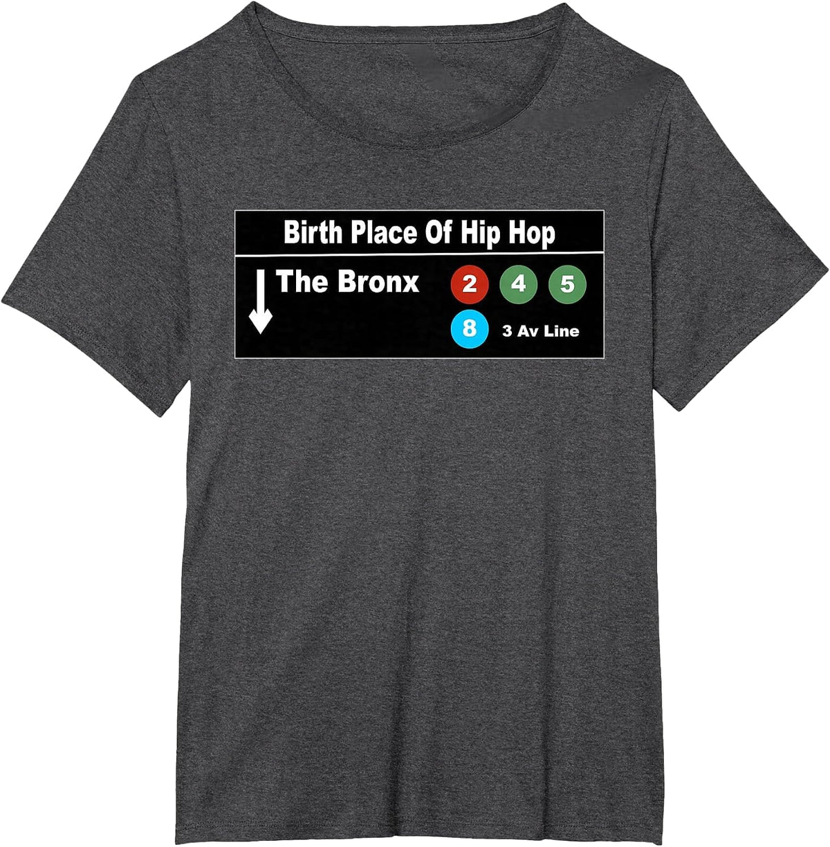 The Bronx Old School Hip Hop and Rap OG Tee T-Shirt - Dark Heather Grey