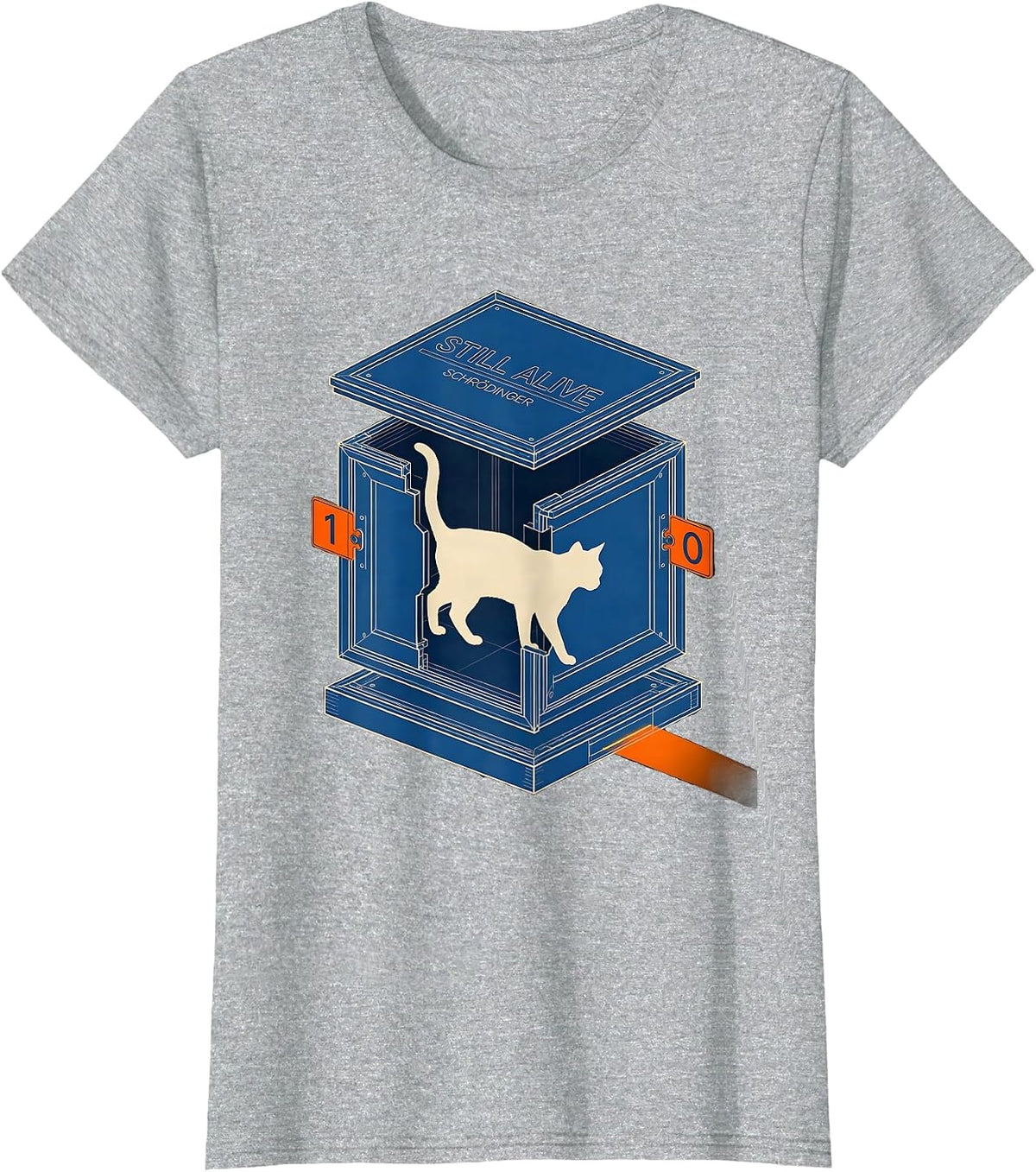 Still Alive Schrödinger Quantum Physics Humor Science T-Shirt - Heather Grey