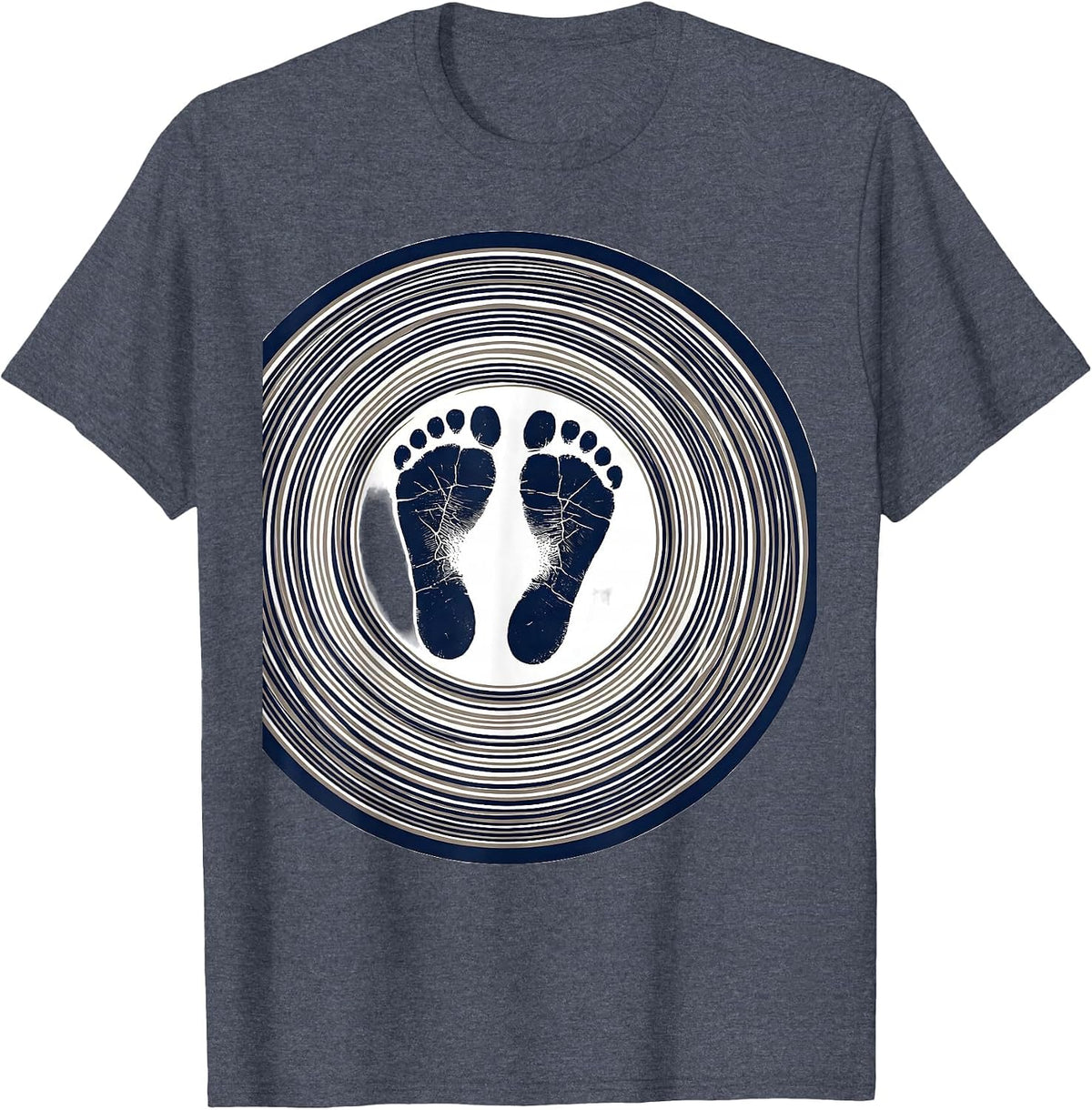Still Footprints Flat Graphic School Counselor Appreciation T-Shirt - Heather Blue