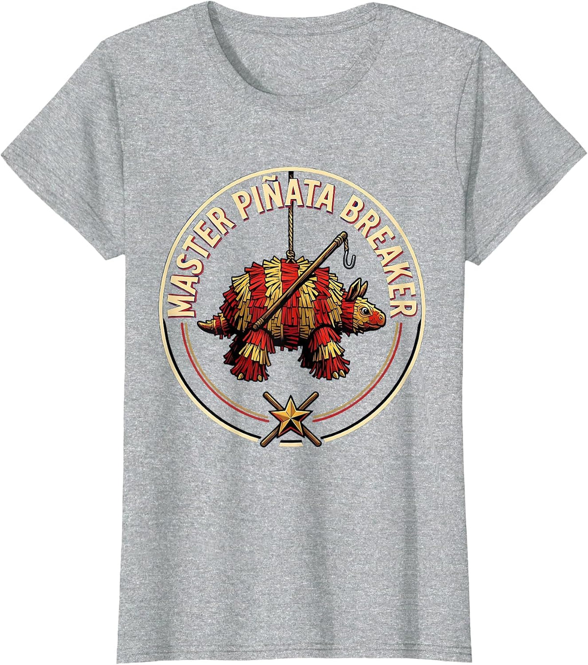 Master Piñata Breaker Funny Cinco De Mayo Party Costume T-Shirt - Heather Grey