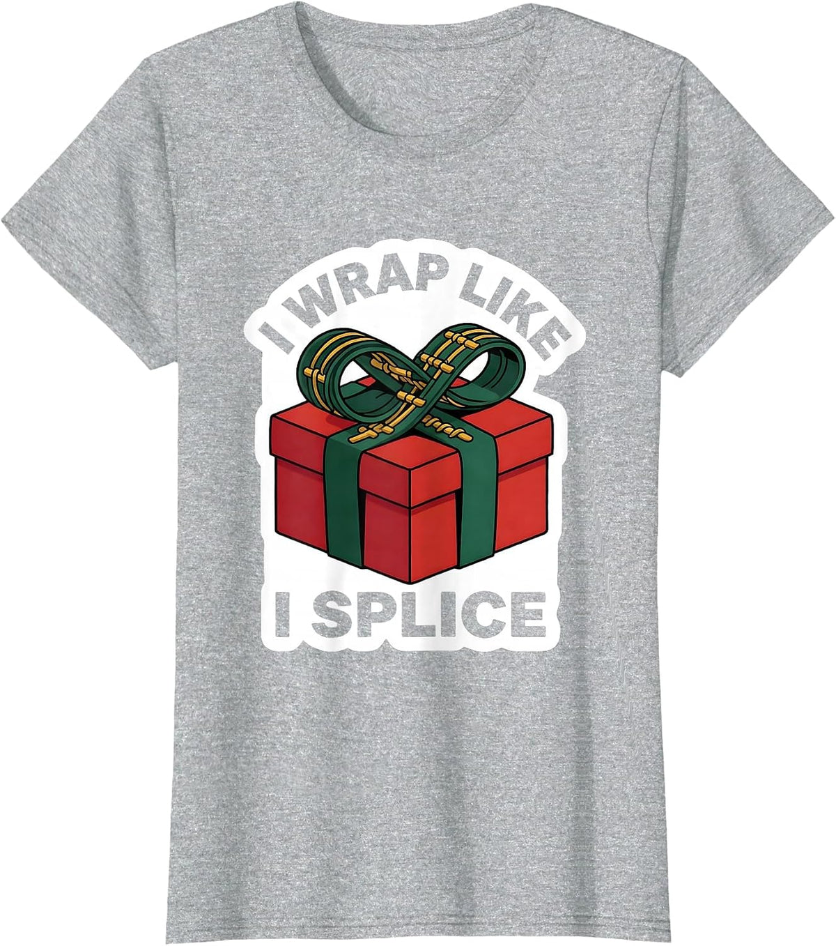 I Wrap Like I Splice Funny Science Teacher Gift DNA Helix T-Shirt - Heather Grey