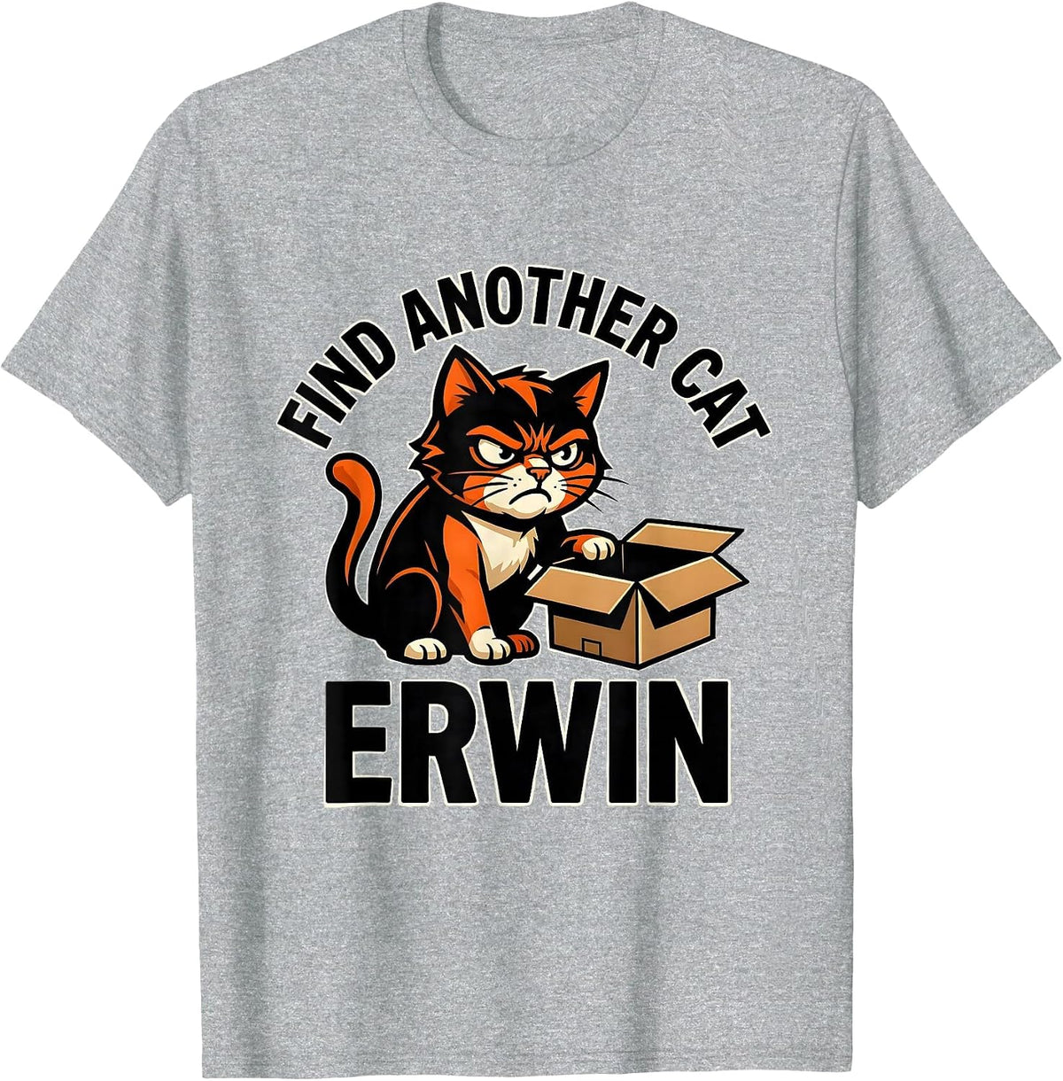 Men's Find Another Cat Erwin Funny Quantum Physics Science Teacher T-Shirt - Heather Grey