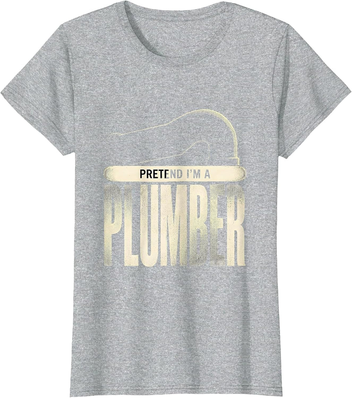 Pretend I'm A Plumber Funny Halloween Costume Adult Kids Men T-Shirt - Heather Grey