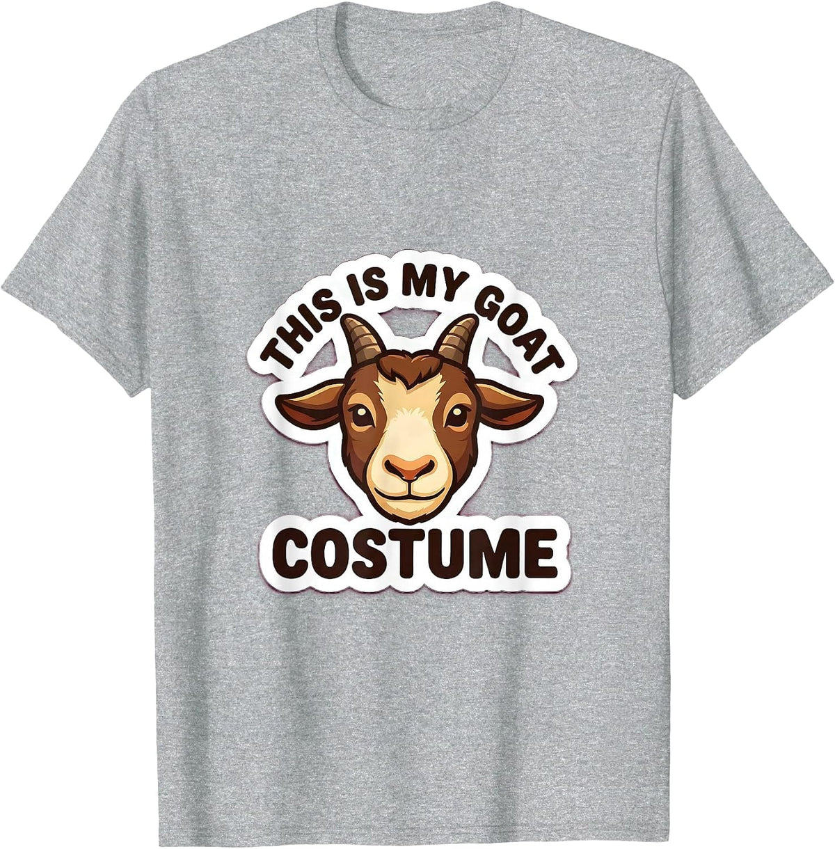 Men's This Is My Goat Costume Cute Kawaii Animal Lover Halloween T-Shirt - Heather Grey