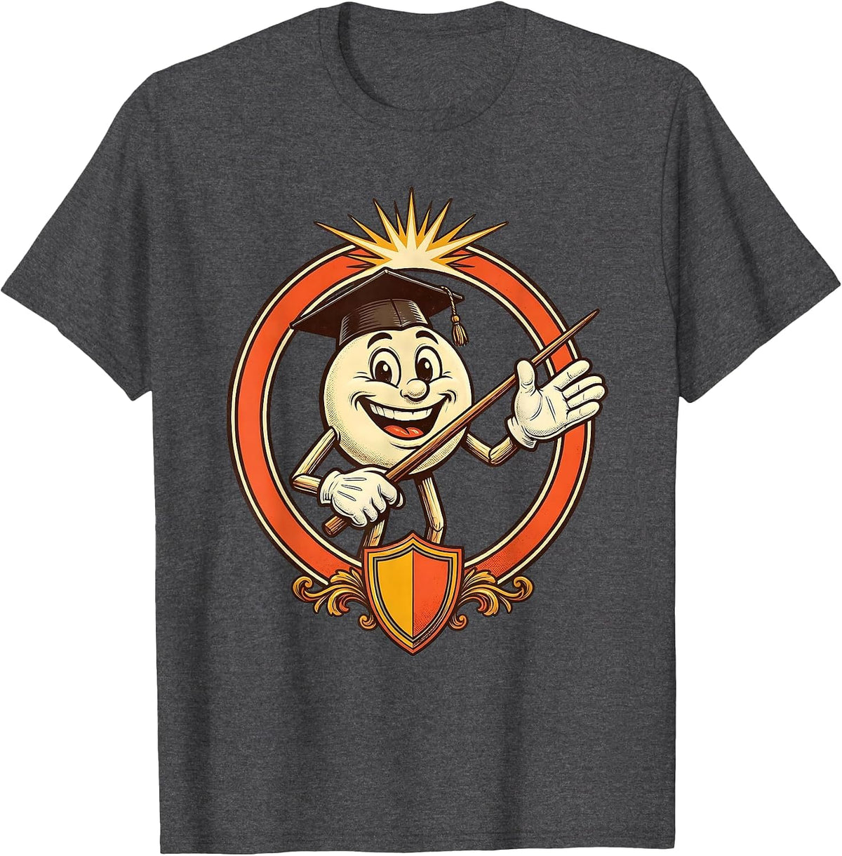 Spanish Teacher Chalk Accent Marks Graphic T-Shirt - Dark Heather Grey