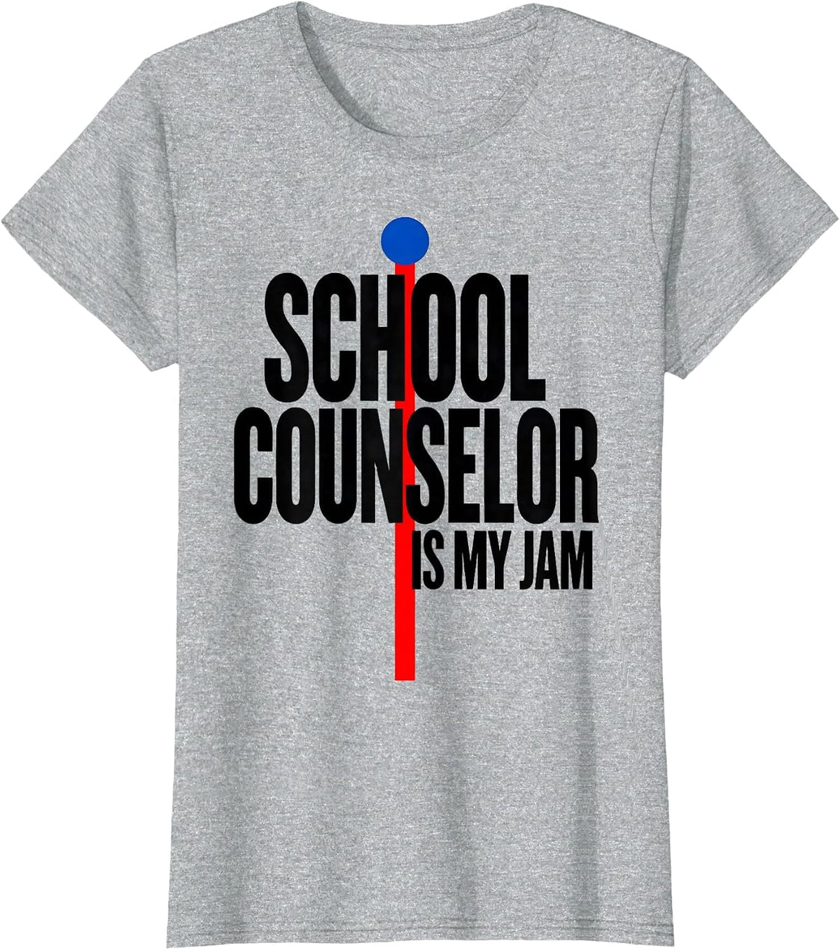 School Counselor Is My Jam Groovy Retro Pride T-Shirt - Heather Grey