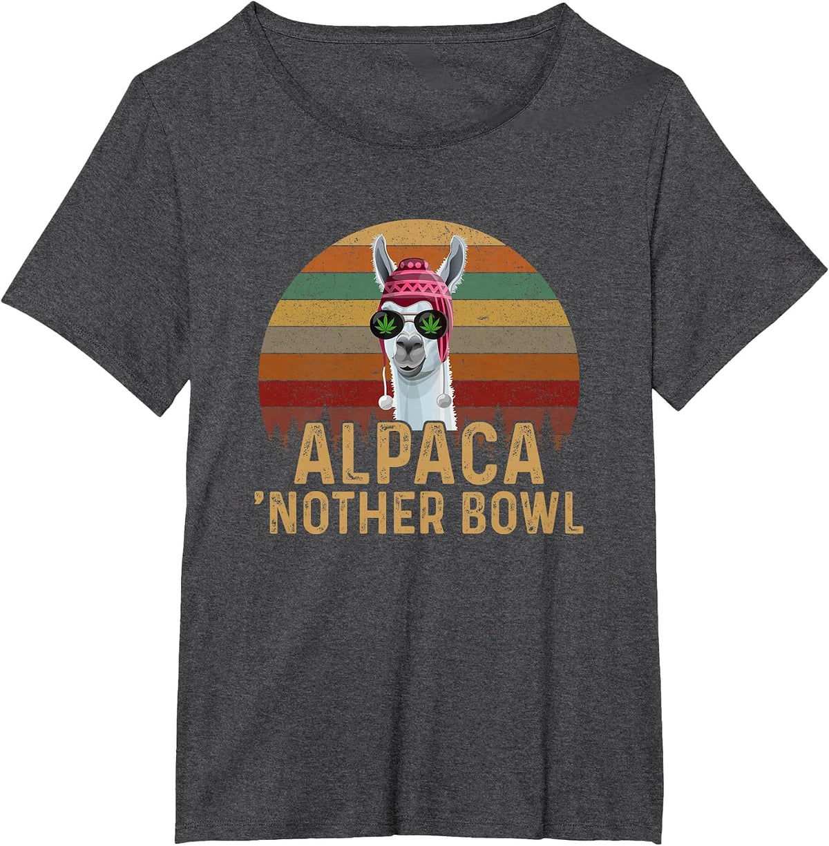 Alpaca 'Nother Bowl, Funny Marijuana T-Shirt - Dark Heather Grey