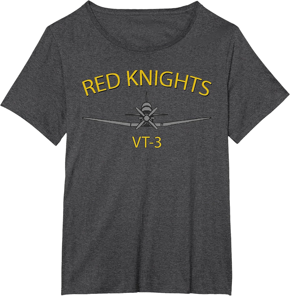 VT-3 T-Shirt Red Knights Training Squadron 3 T-6 Texan II T-Shirt - Dark Heather Grey