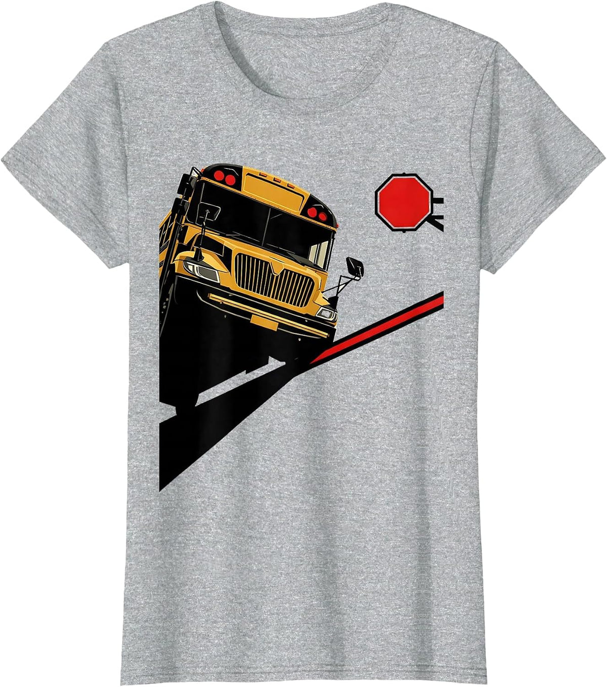 School Bus Driver Mask Funny Transportation Squad T-Shirt - Heather Grey