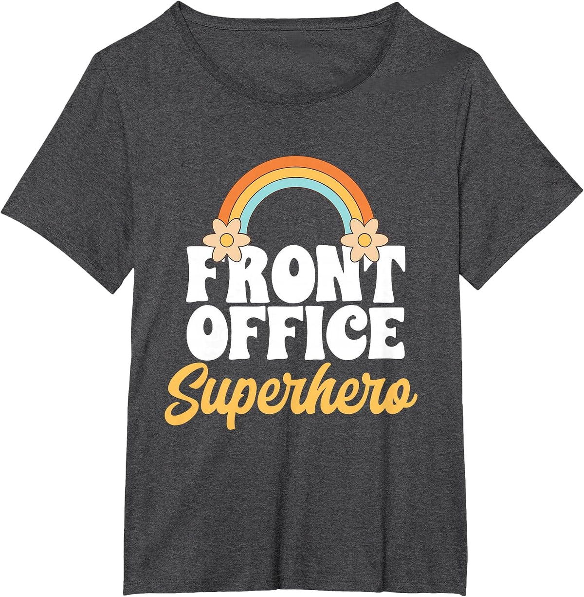 Front Office Superhero Secretary Administrative Assistant T-Shirt - Dark Heather Grey