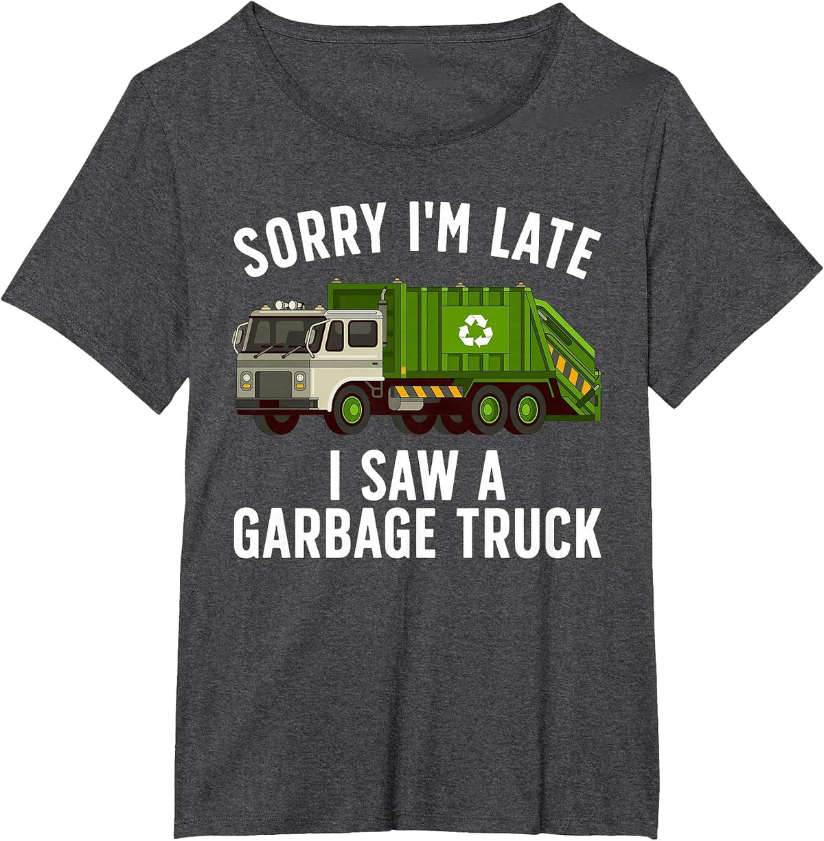 Cool Garbage Truck Art for Men Women Kids Garbage Truck T-Shirt - Dark Heather Grey